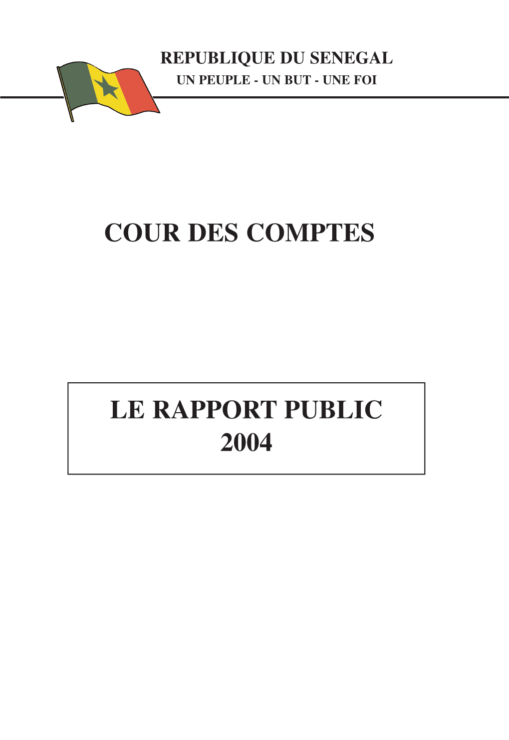 Cour Des Comptes Le Rapport Public 2004