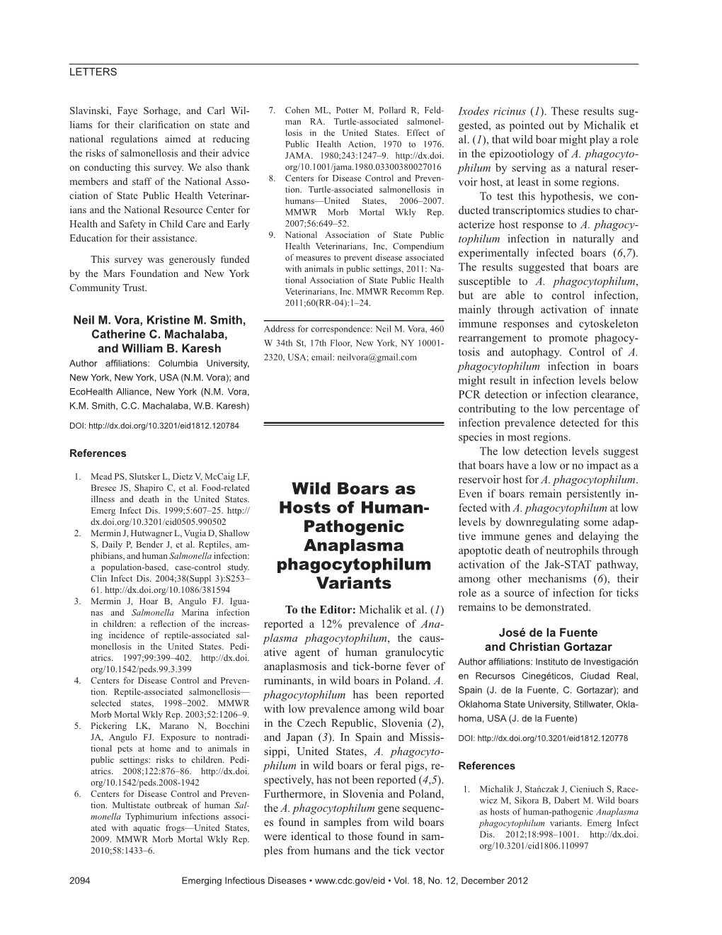 Pathogenic Anaplasma Phagocytophilum Variants