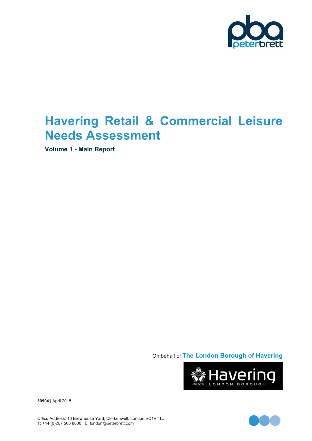 Havering Retail & Commercial Leisure Needs Assessment