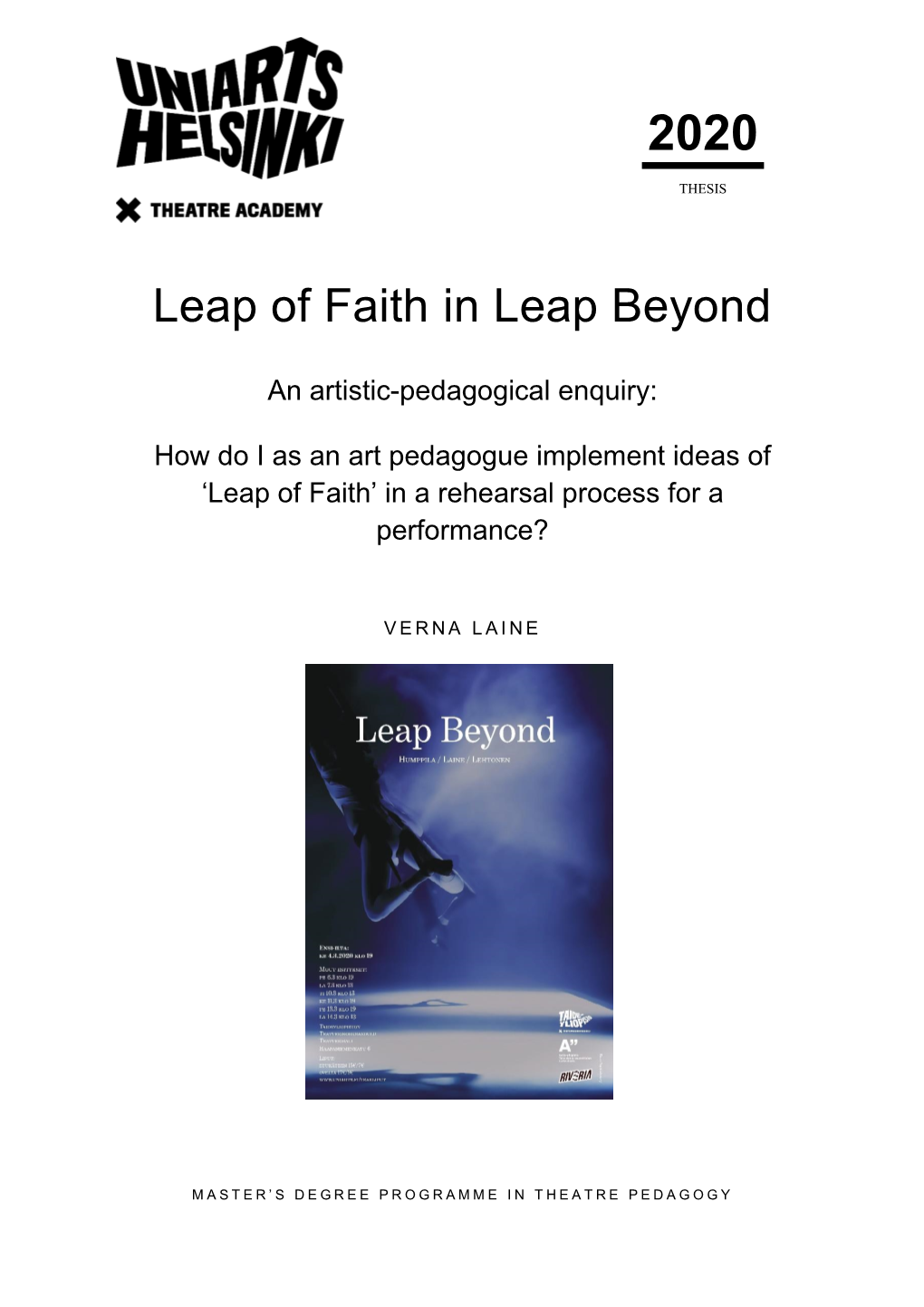 Leap of Faith in Leap Beyond