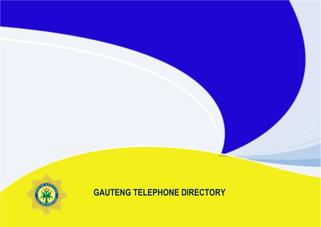SAPS Gauteng Telephone Directory