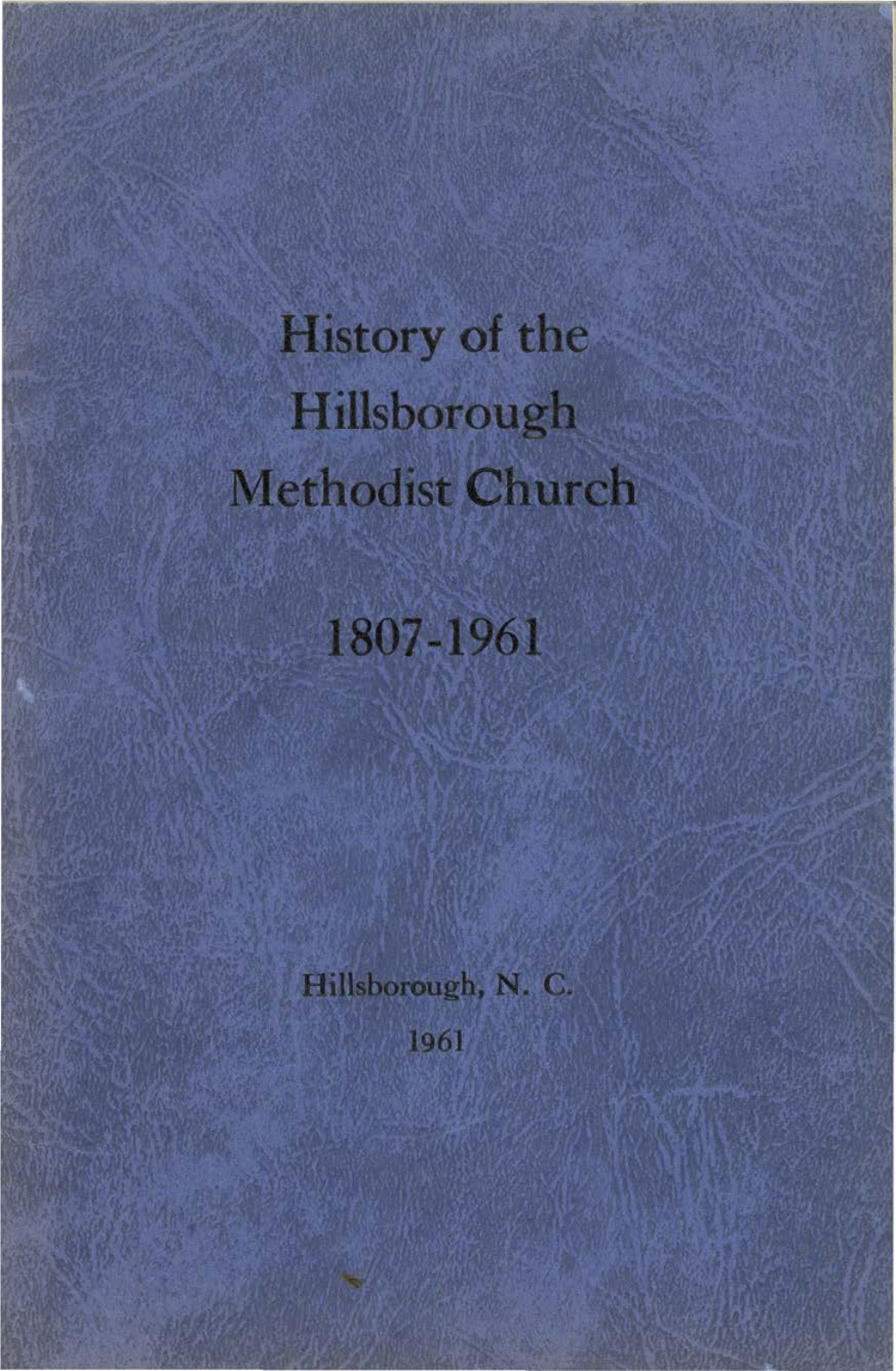 History of the Hillsborough Methodist Church, 1807-1961