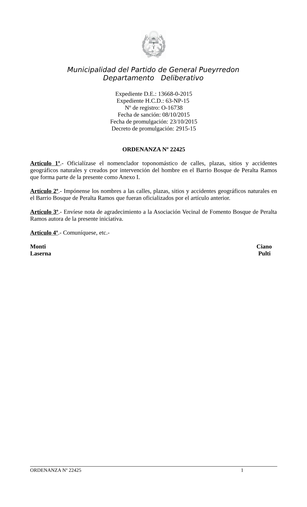 Nota 63-NP-15