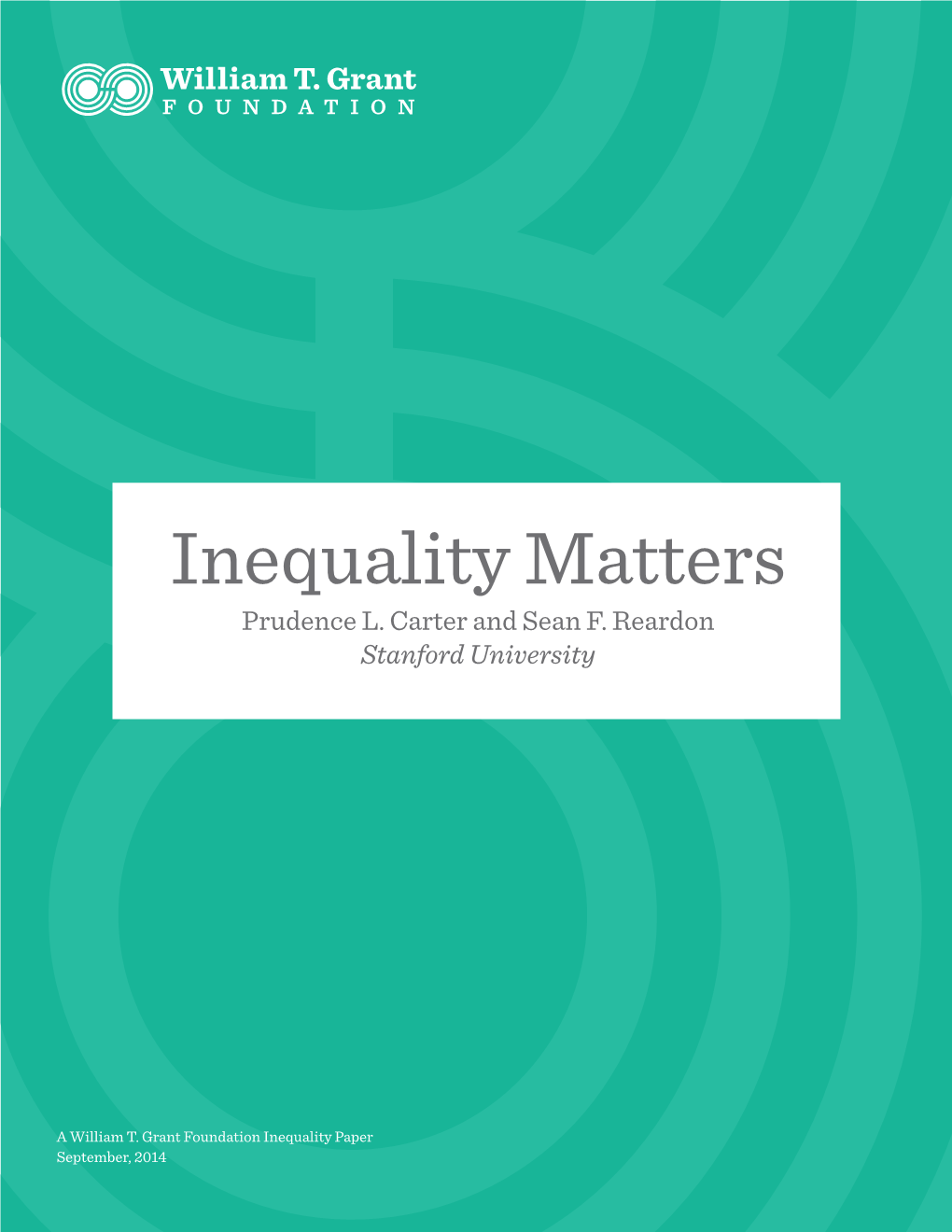 Inequality Matters Prudence L