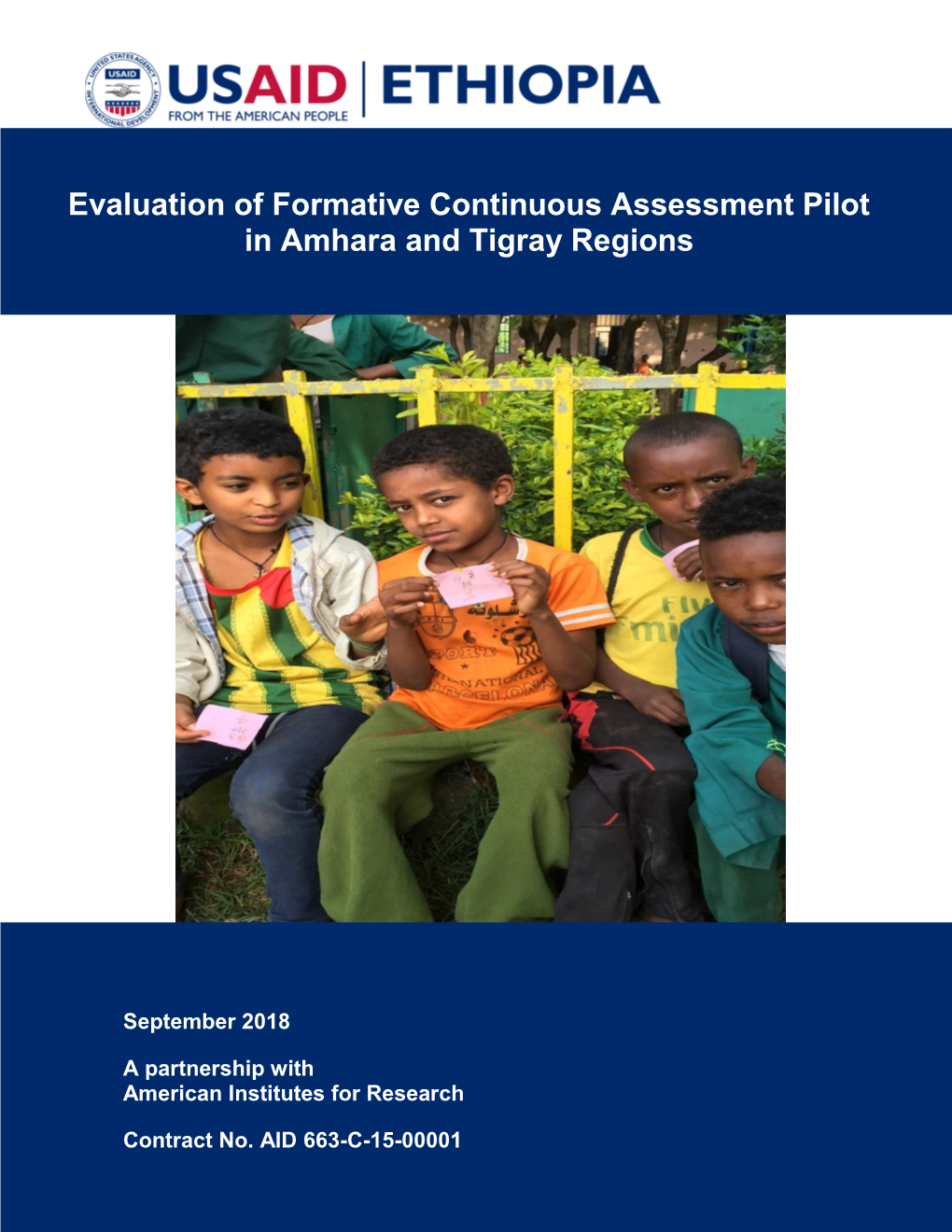 Evaluation of Formative Continuous Assessment Pilot in Amhara and Tigray Regions