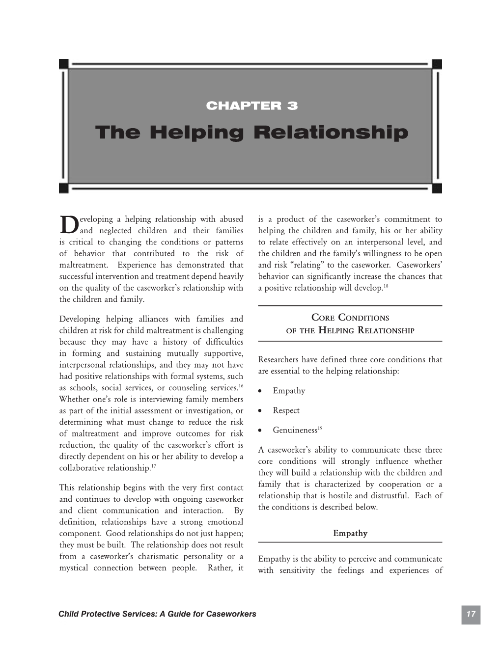 Developing a Helping Relationship with Abused