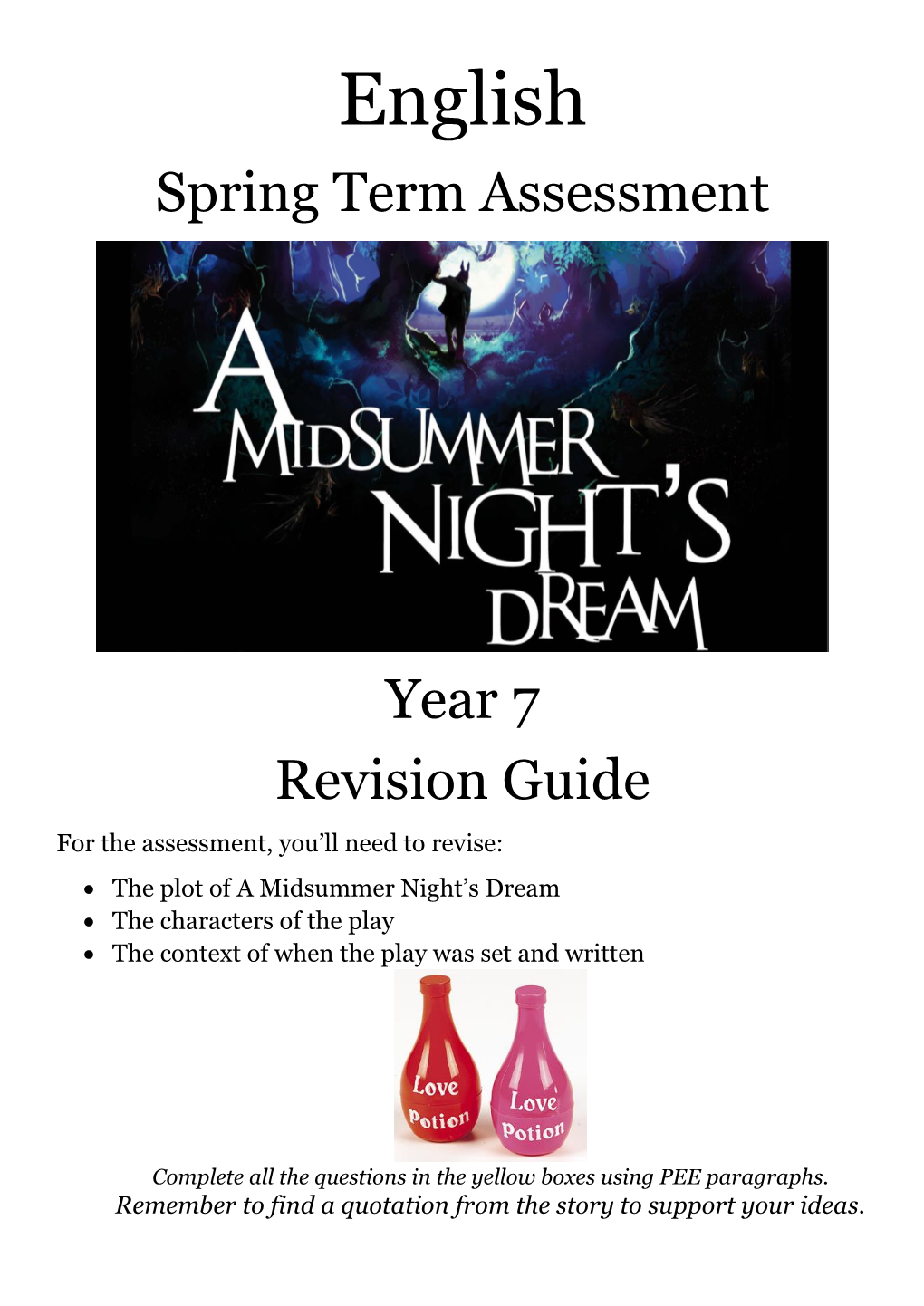 Year 7 English Revision Guide.Pdf