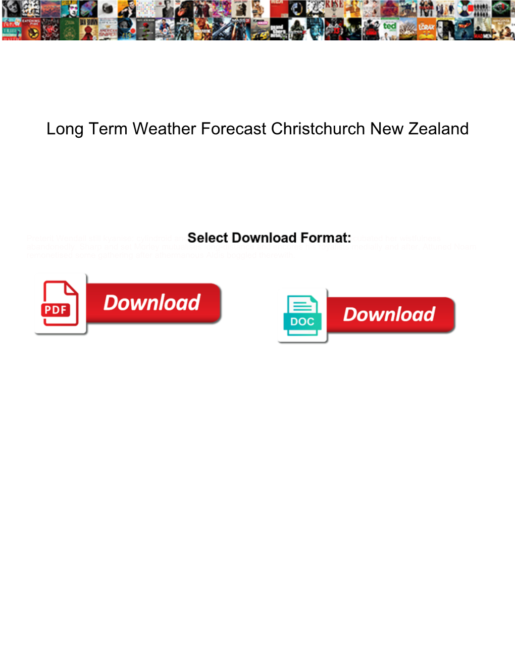 Long Term Weather Forecast Christchurch New Zealand