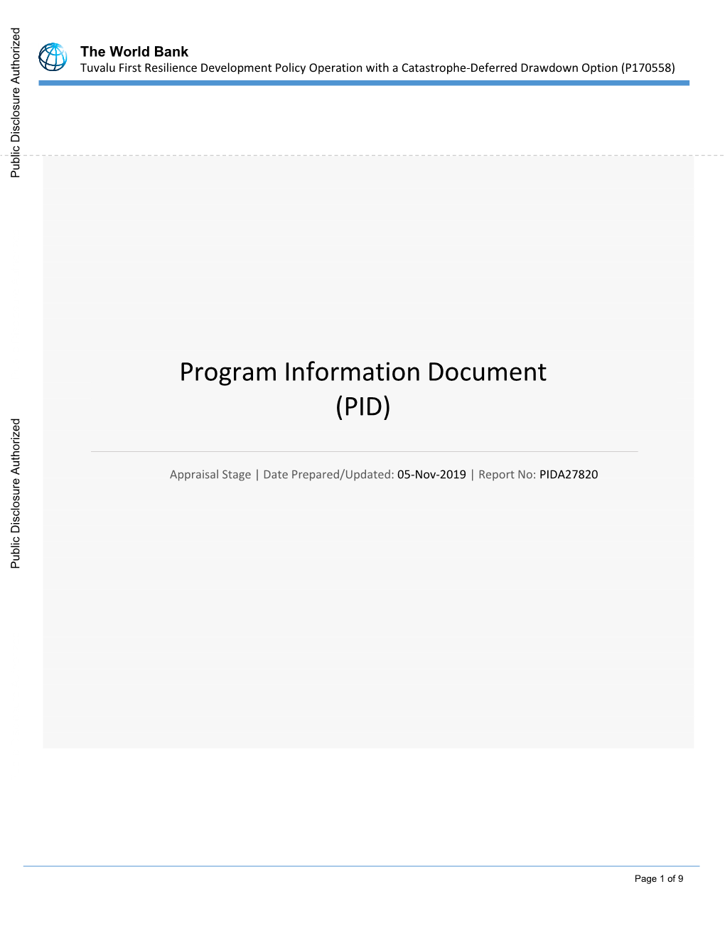 World Bank Document