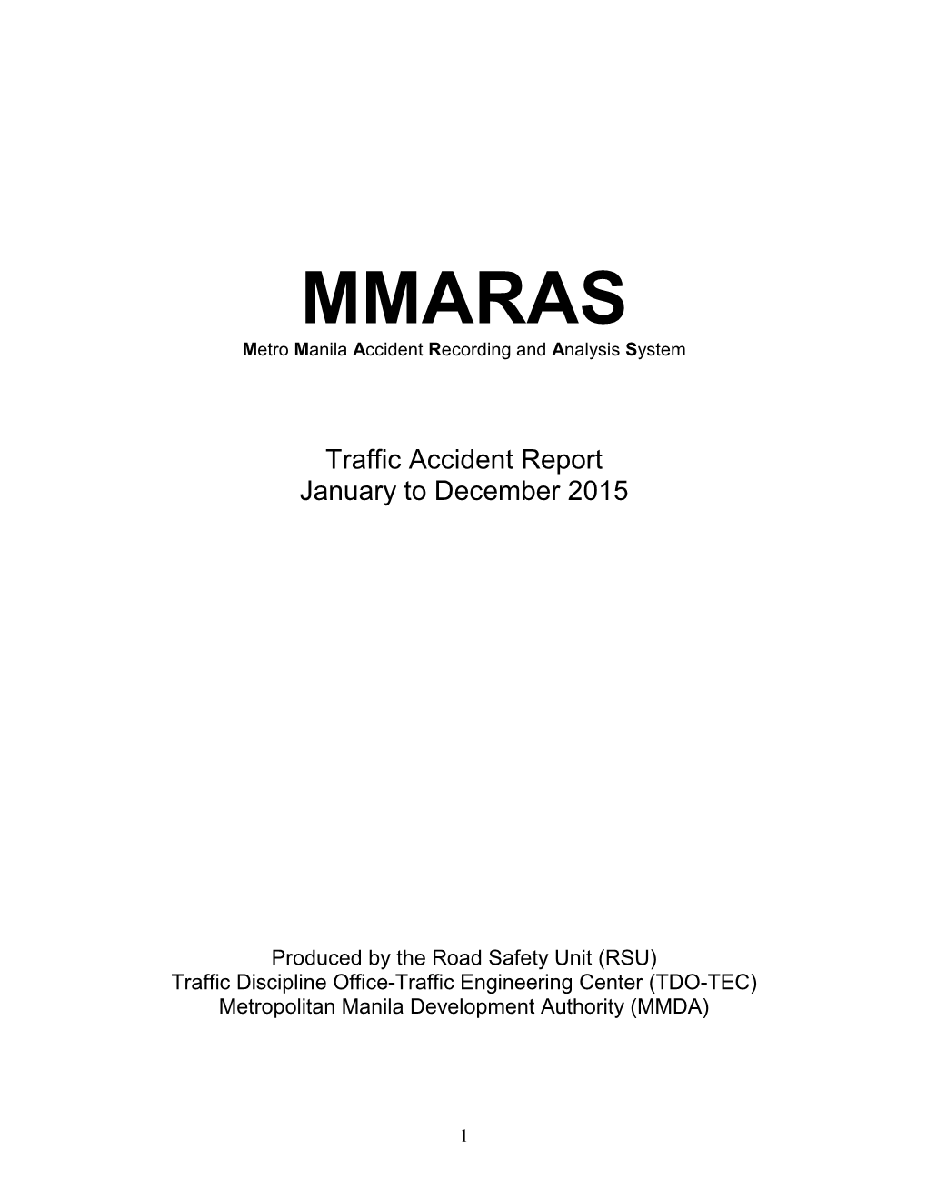 MMARAS Annual Report 2015