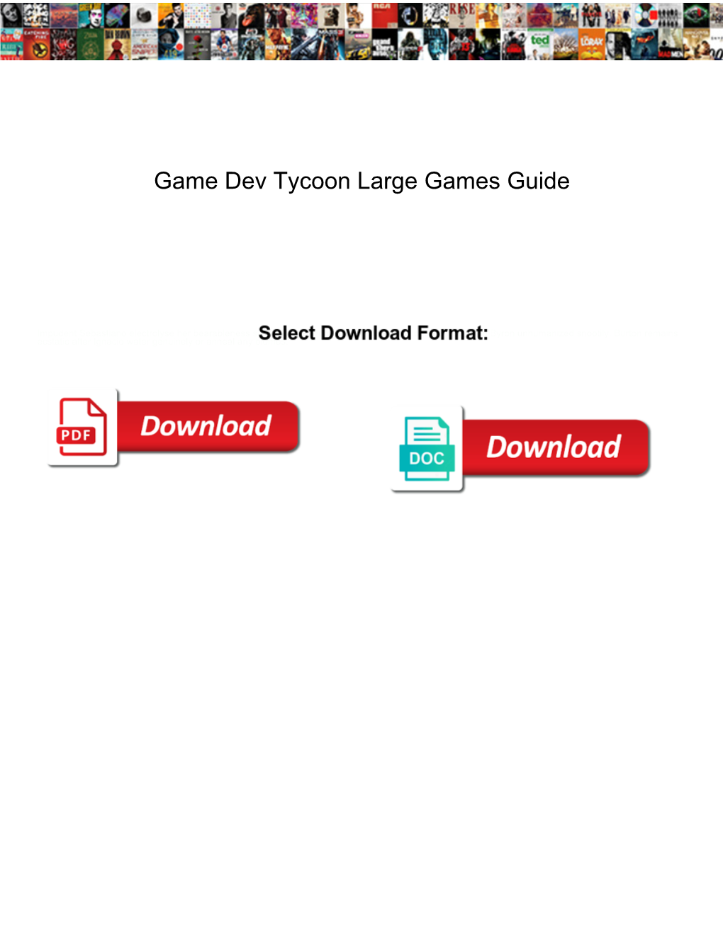 Game Dev Tycoon Large Games Guide