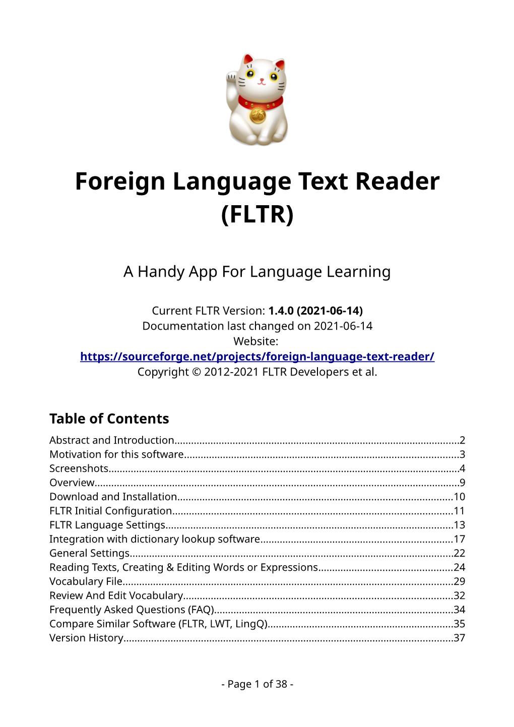 Foreign Language Text Reader (FLTR)