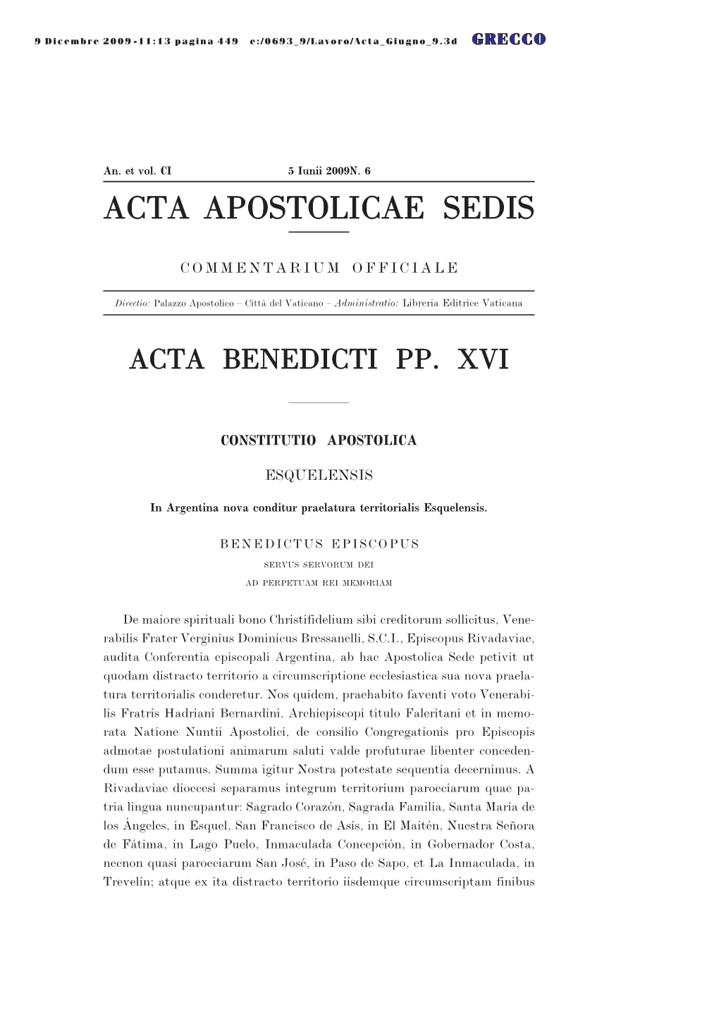 Acta Apostolicae Sedis