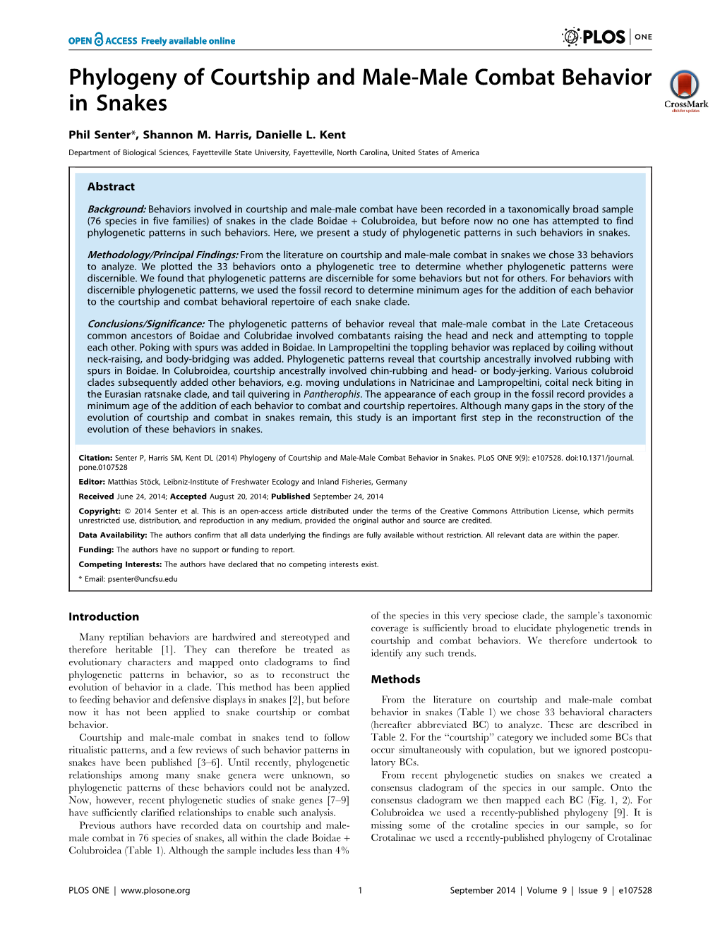 Phylogeny of Courtship and Male-Male Combat Behavior in Snakes