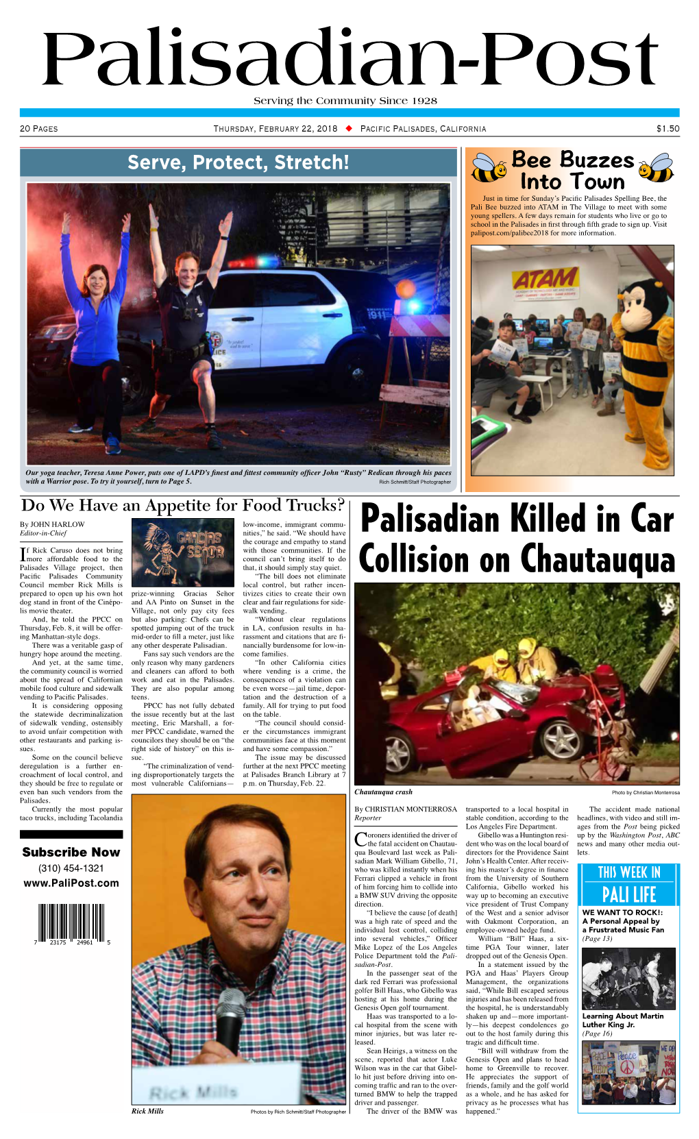 Palisadian Killed in Car Collision on Chautauqua