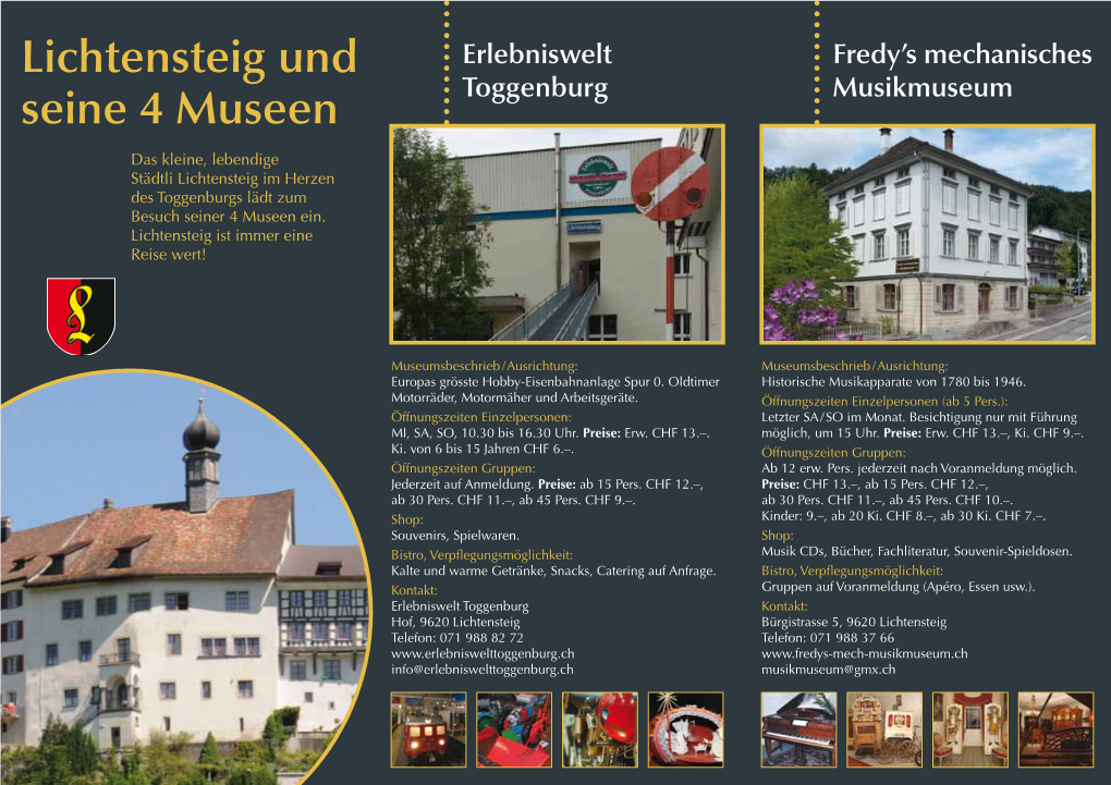 Lichtensteig Und Seine 4 Museen