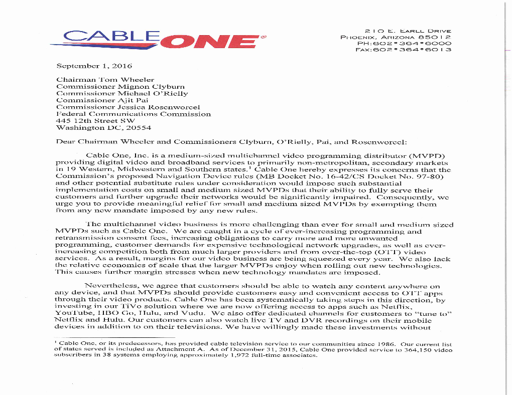 Cable One Combined.Pdf