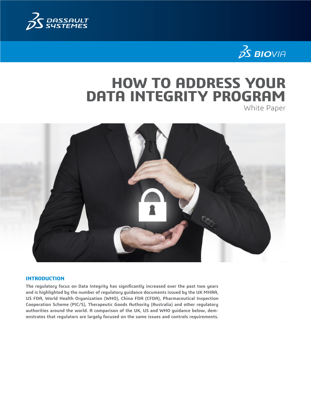 HOW to ADDRESS YOUR DATA INTEGRITY PROGRAM White Paper