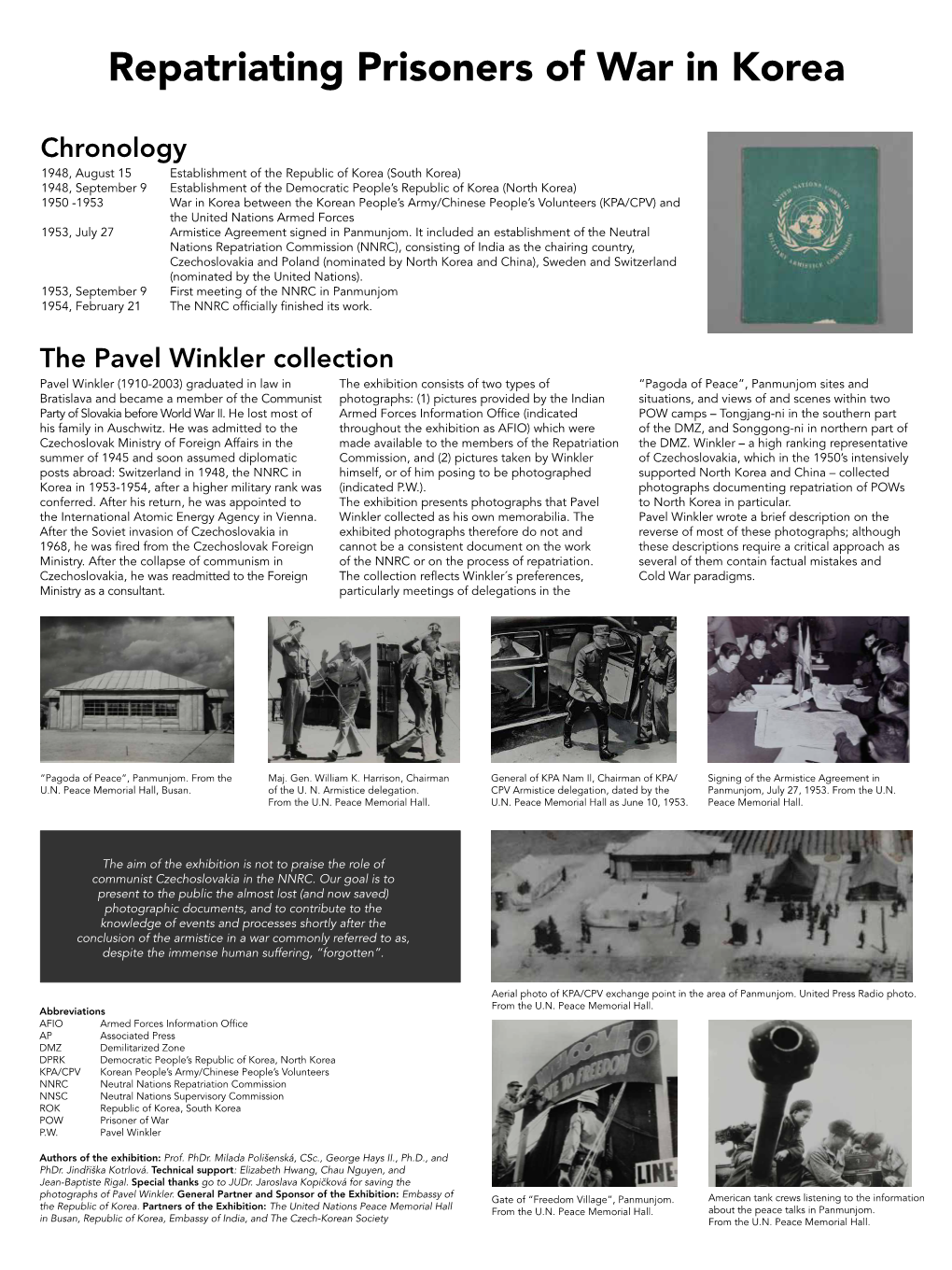 Chronology the Pavel Winkler Collection