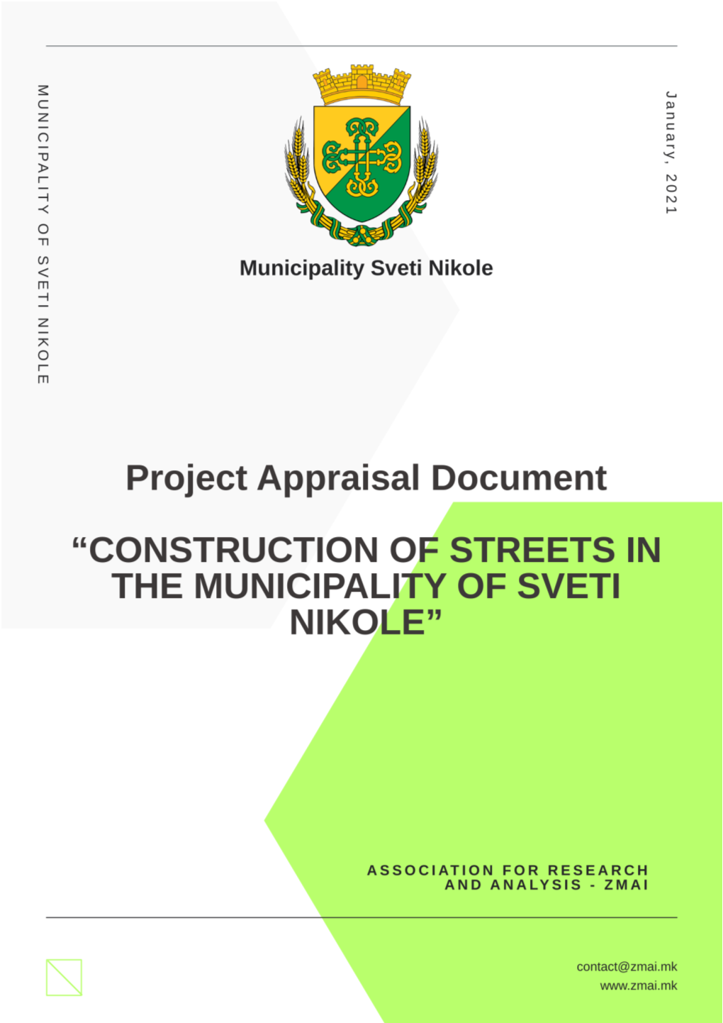 Municipality of Sveti Nikole Project Appraisal Document