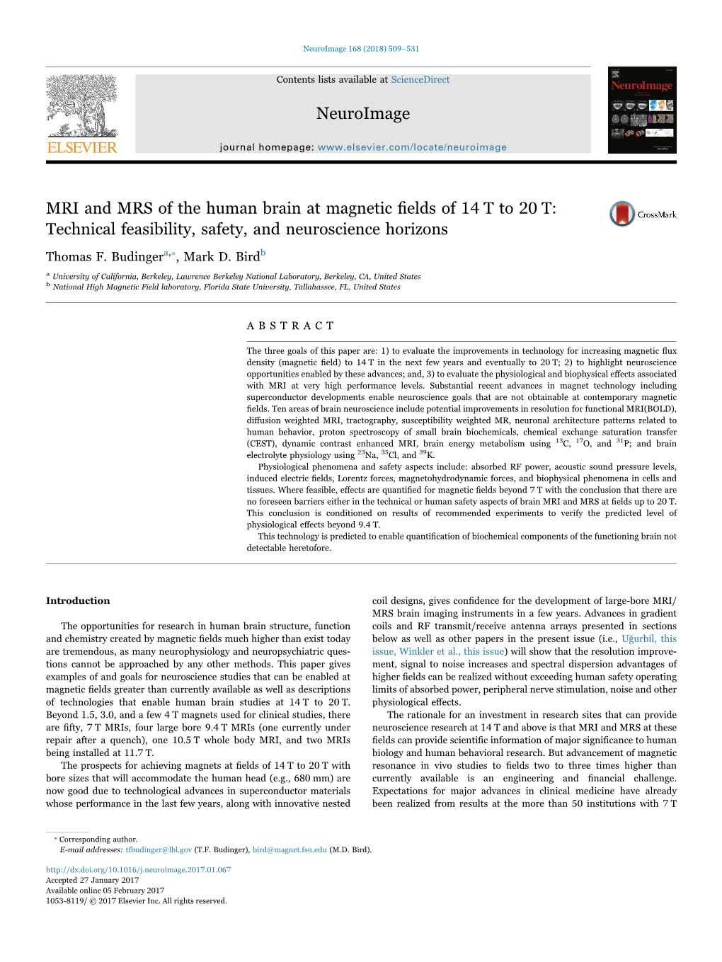 MRI and MRS of the Human Brain at Magnetic Fields of 14 T to 20 T