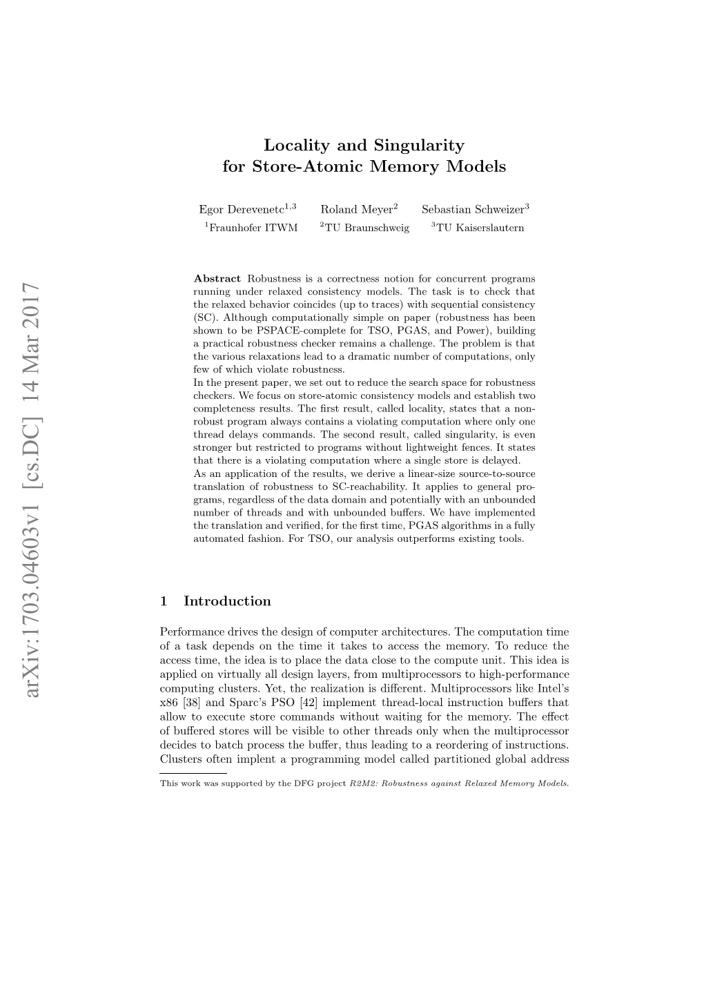 Locality and Singularity for Store-Atomic Memory Models