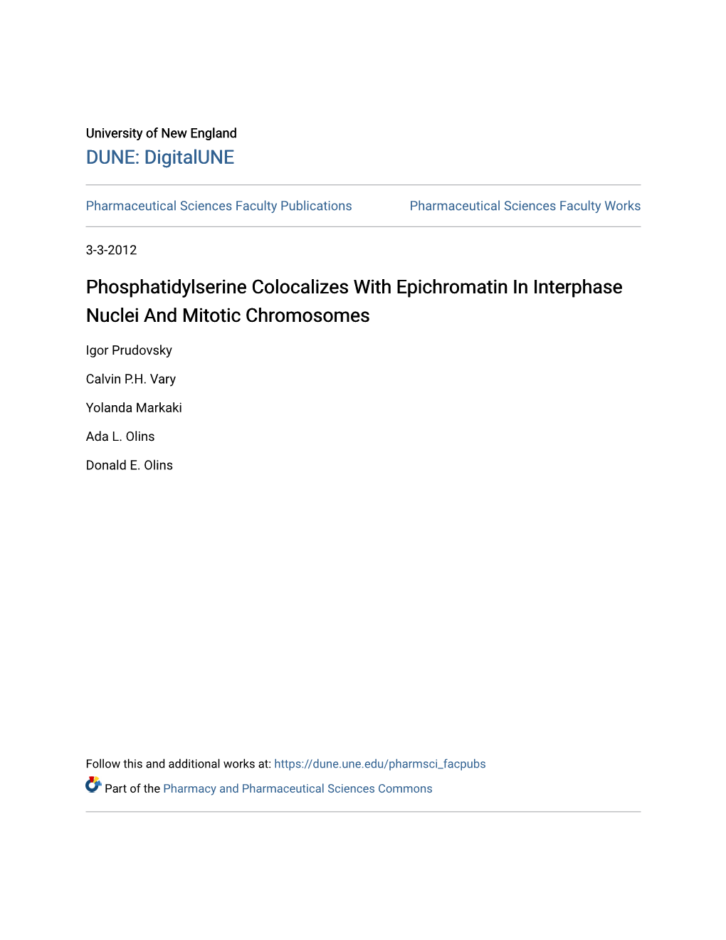 Phosphatidylserine Colocalizes with Epichromatin in Interphase Nuclei and Mitotic Chromosomes