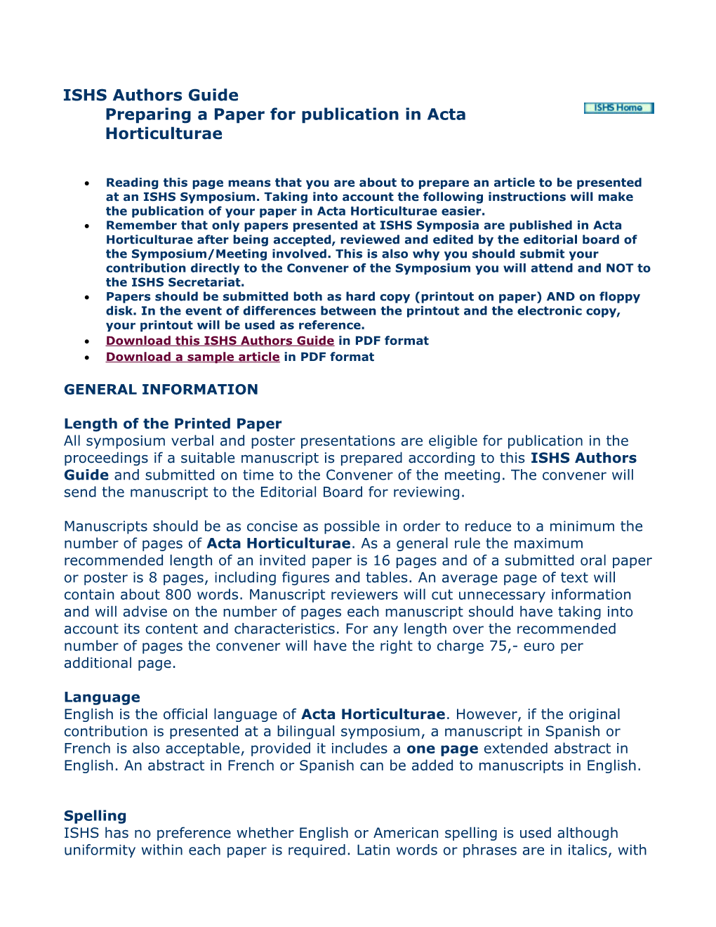 ISHS Authors Guidepreparing a Paper for Publication in Acta Horticulturae