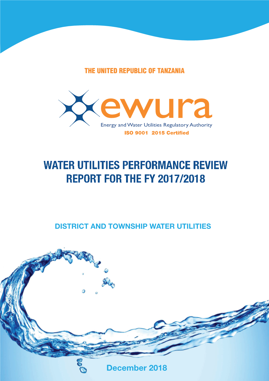 District and Township Water Utilities Performance Review Report FY 2017-18