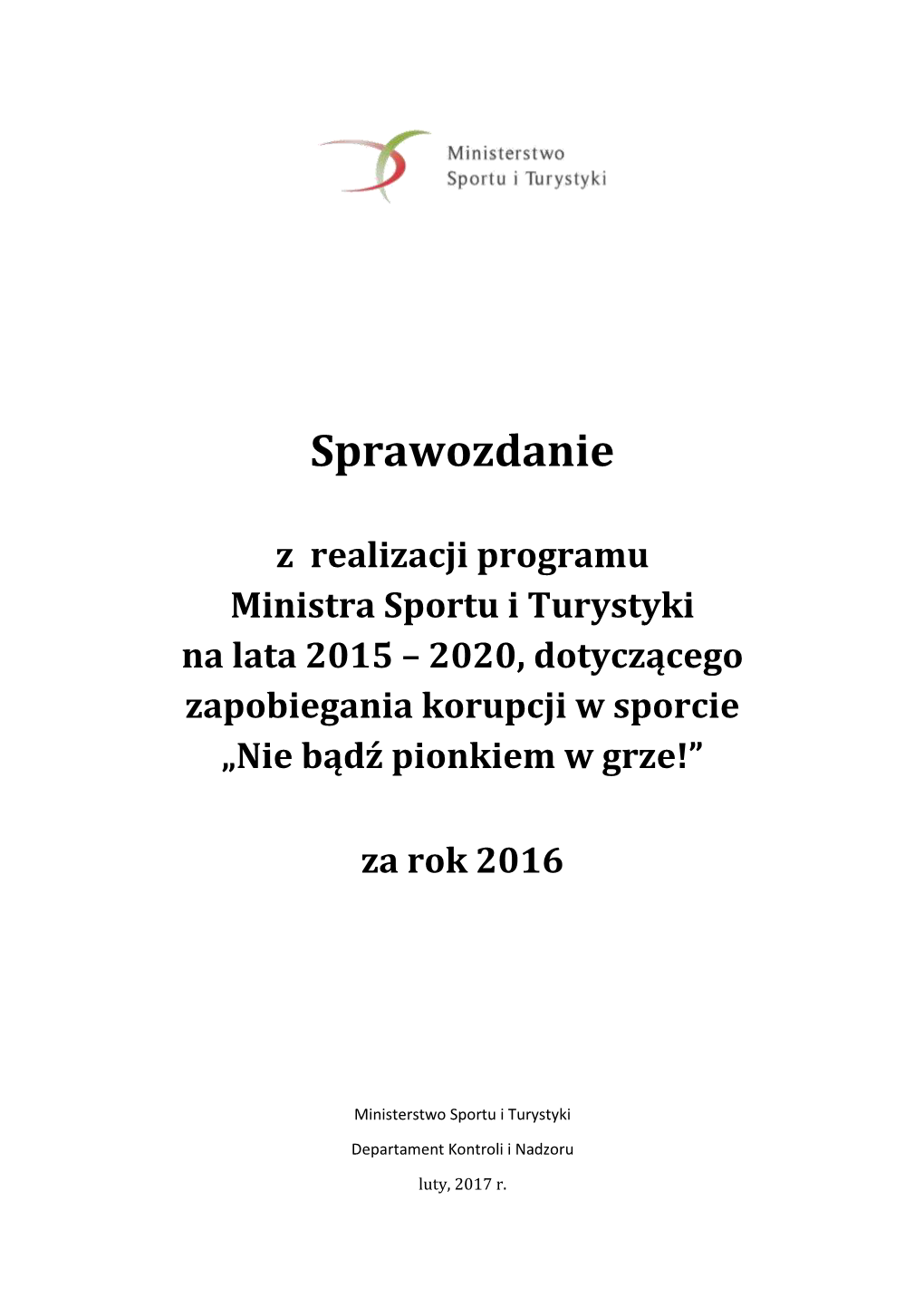 Sprawozdanie Z Realizacji Programu