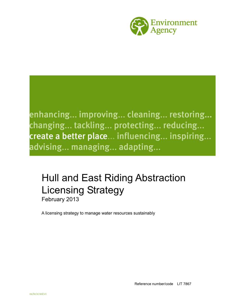 Hull and East Riding Abstraction Licensing Strategy Feb 2013 1 Map 1