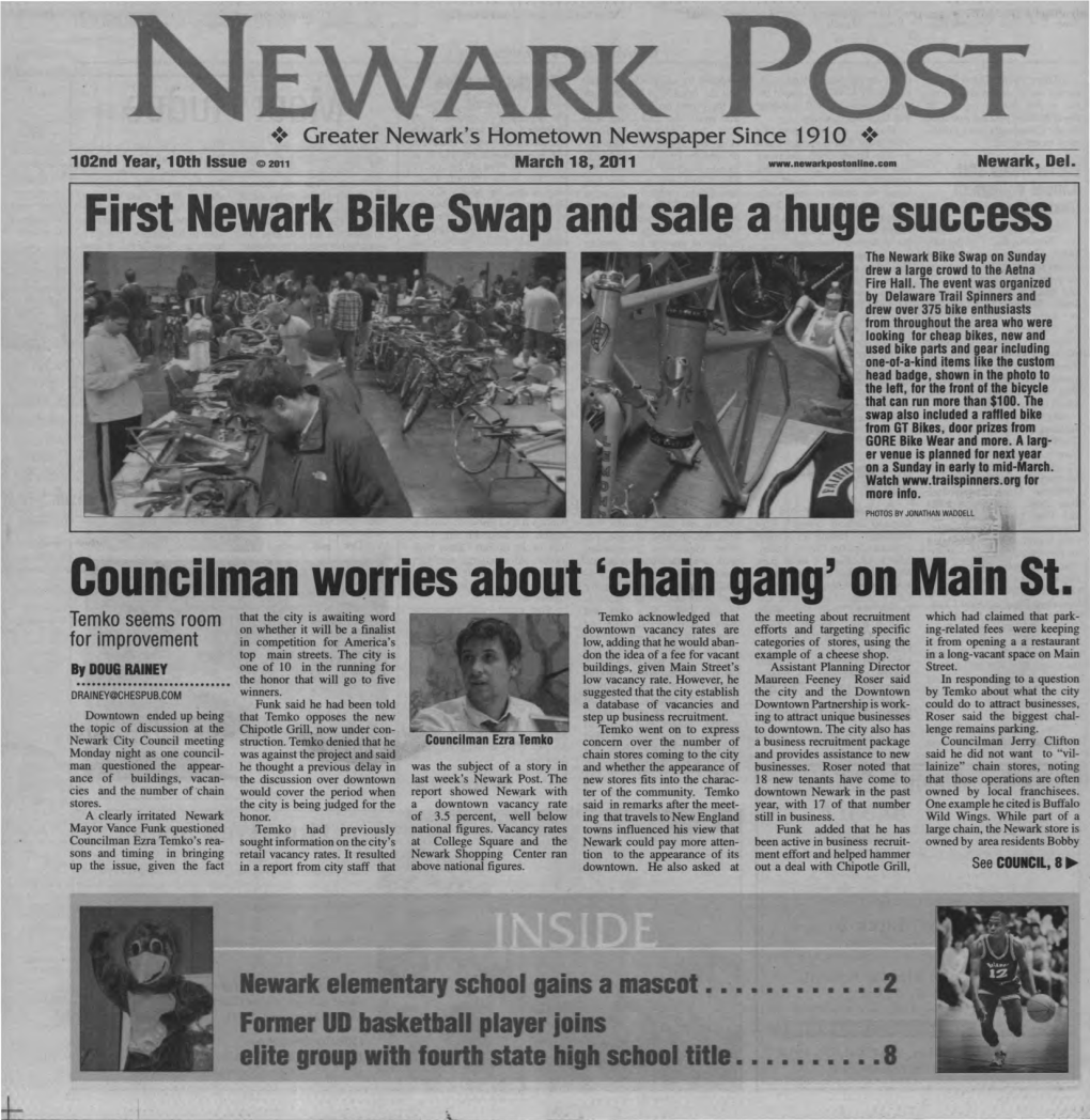 First Newark Bike Swap and Sale a Huge Success the Newark Bike Swap on Sunday Drew a Large Crowd to the Aetna Fire Hall