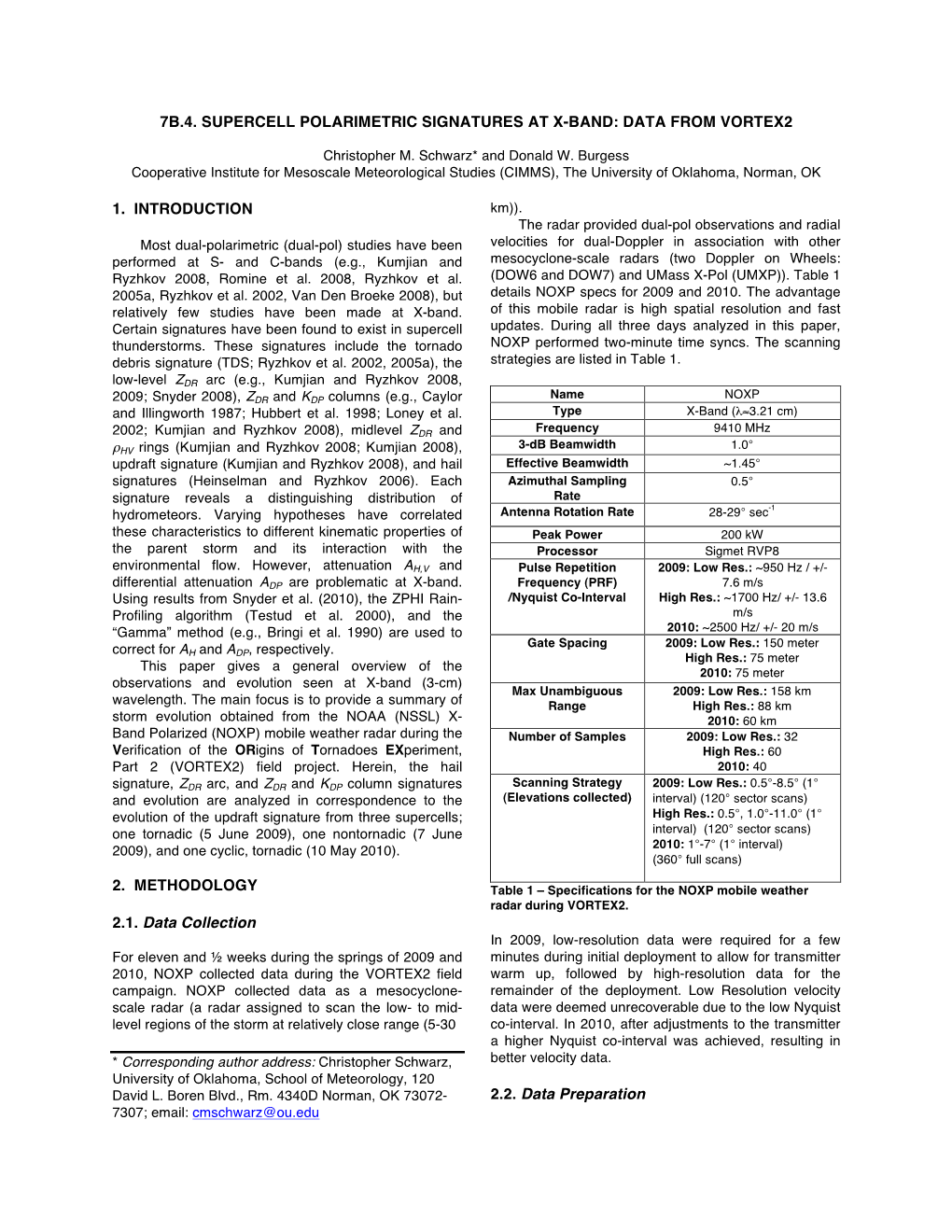 7B.4. Supercell Polarimetric Signatures at X-Band: Data from Vortex2