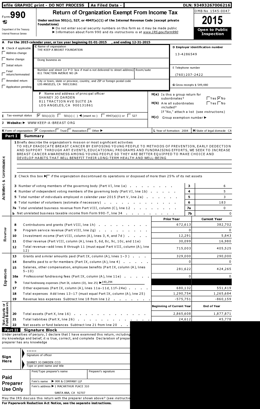 Return of Organization Exempt from Income