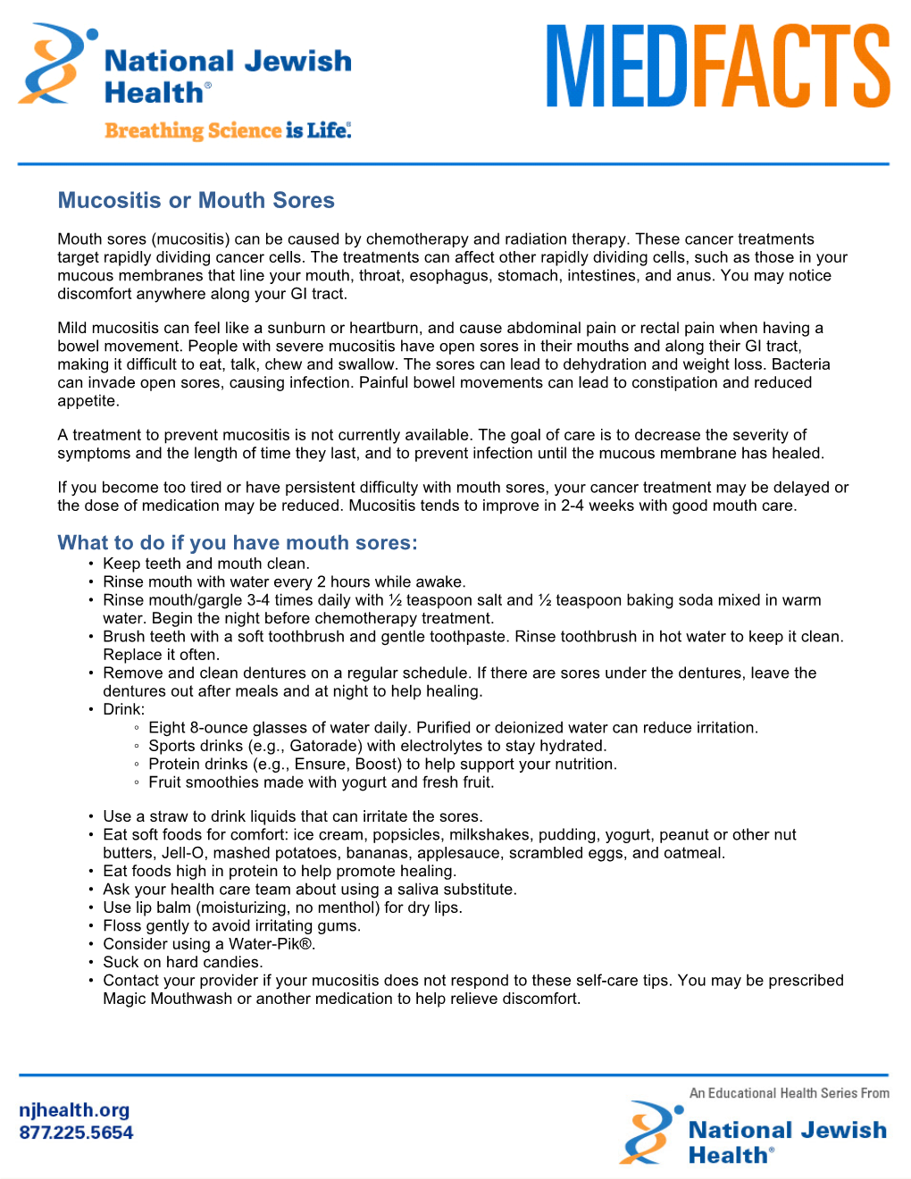 Mucositis Or Mouth Sores