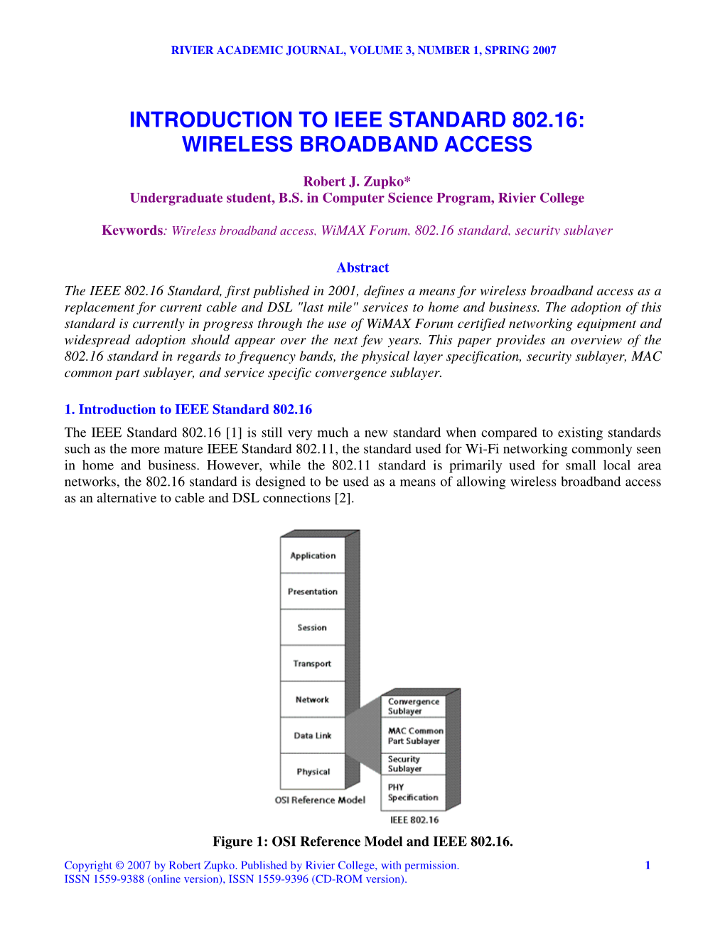 Introduction to Ieee Standard 802.16: Wireless Broadband Access