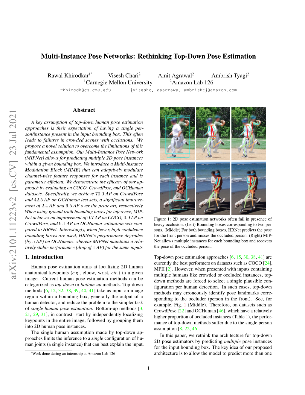 Multi-Hypothesis Pose Networks: Rethinking Top-Down Pose