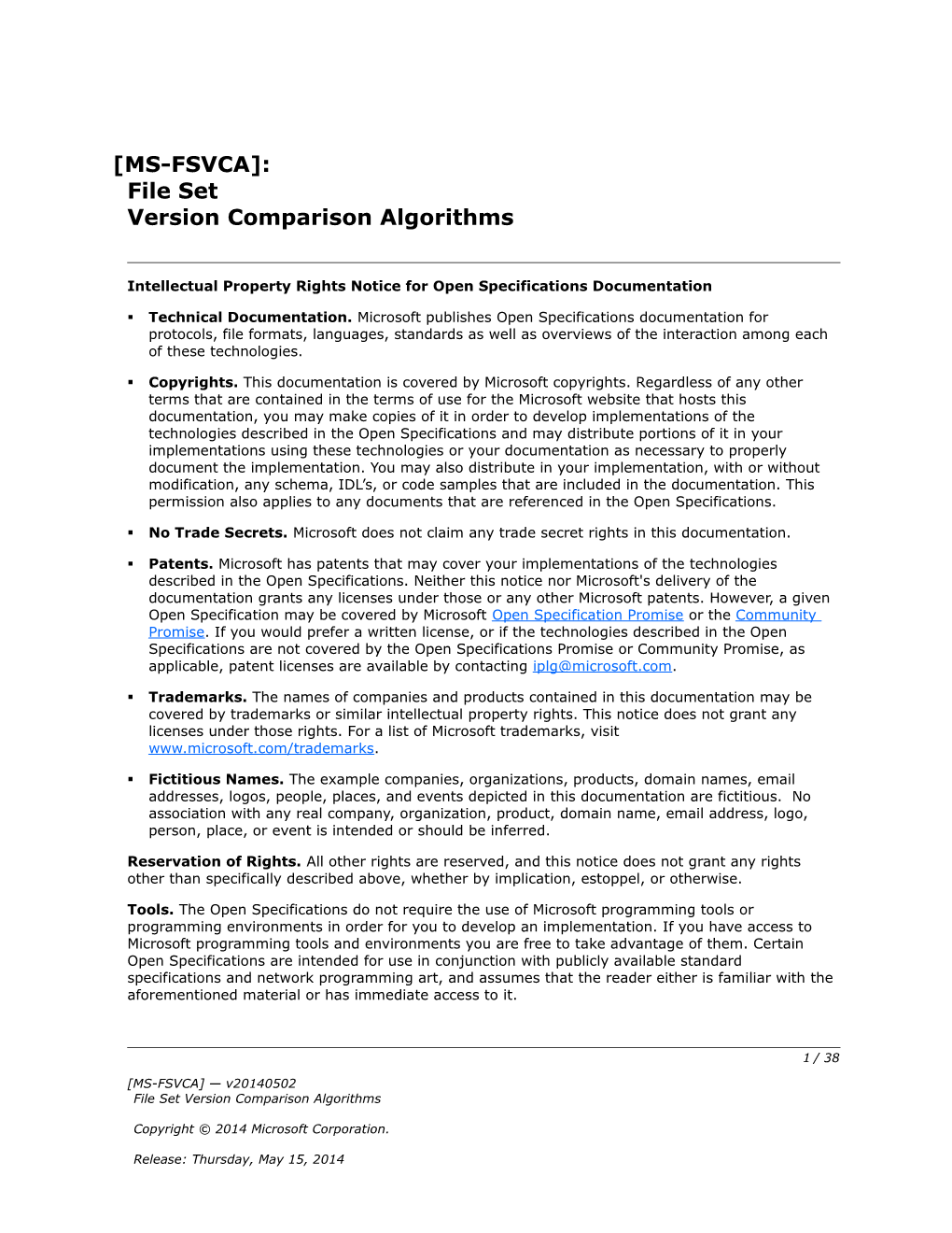 Intellectual Property Rights Notice for Open Specifications Documentation s46