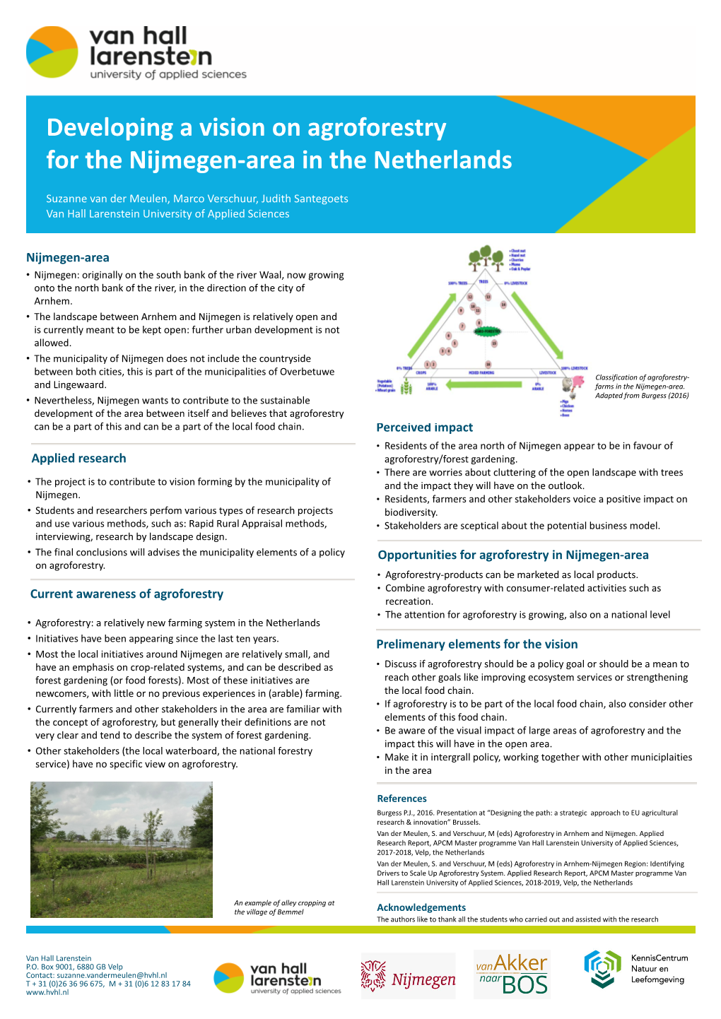 Nijmegen-Area Prelimenary Elements for the Vision Perceived Impact Current Awareness of Agroforestry Opportunities for Agrofores