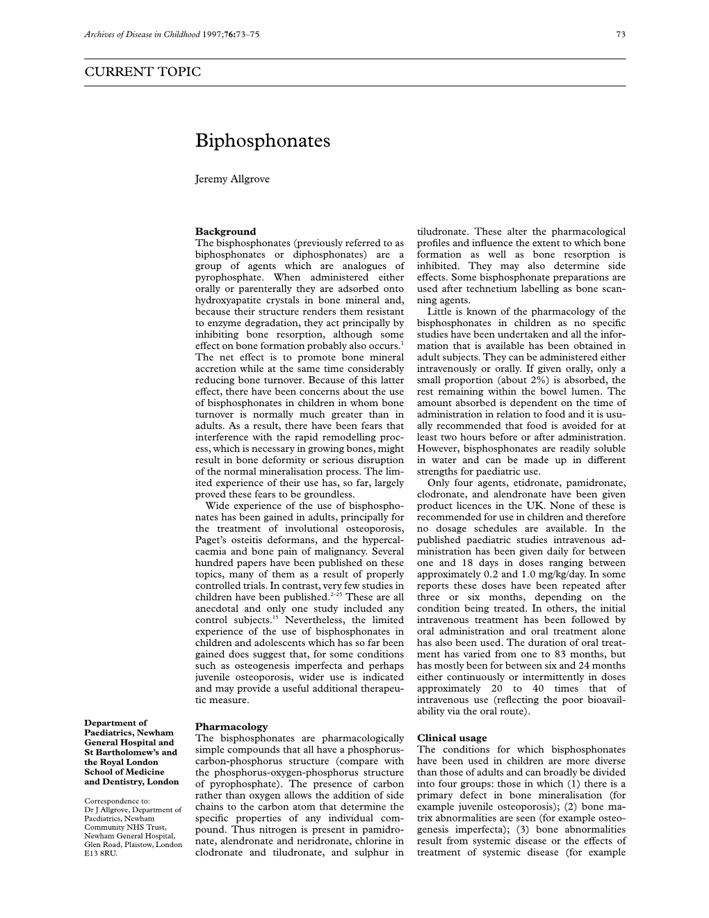 Biphosphonates