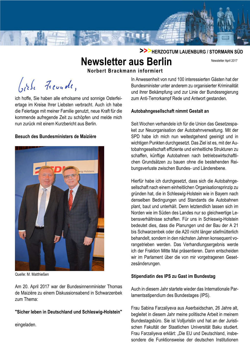 Newsletter Aus Berlin