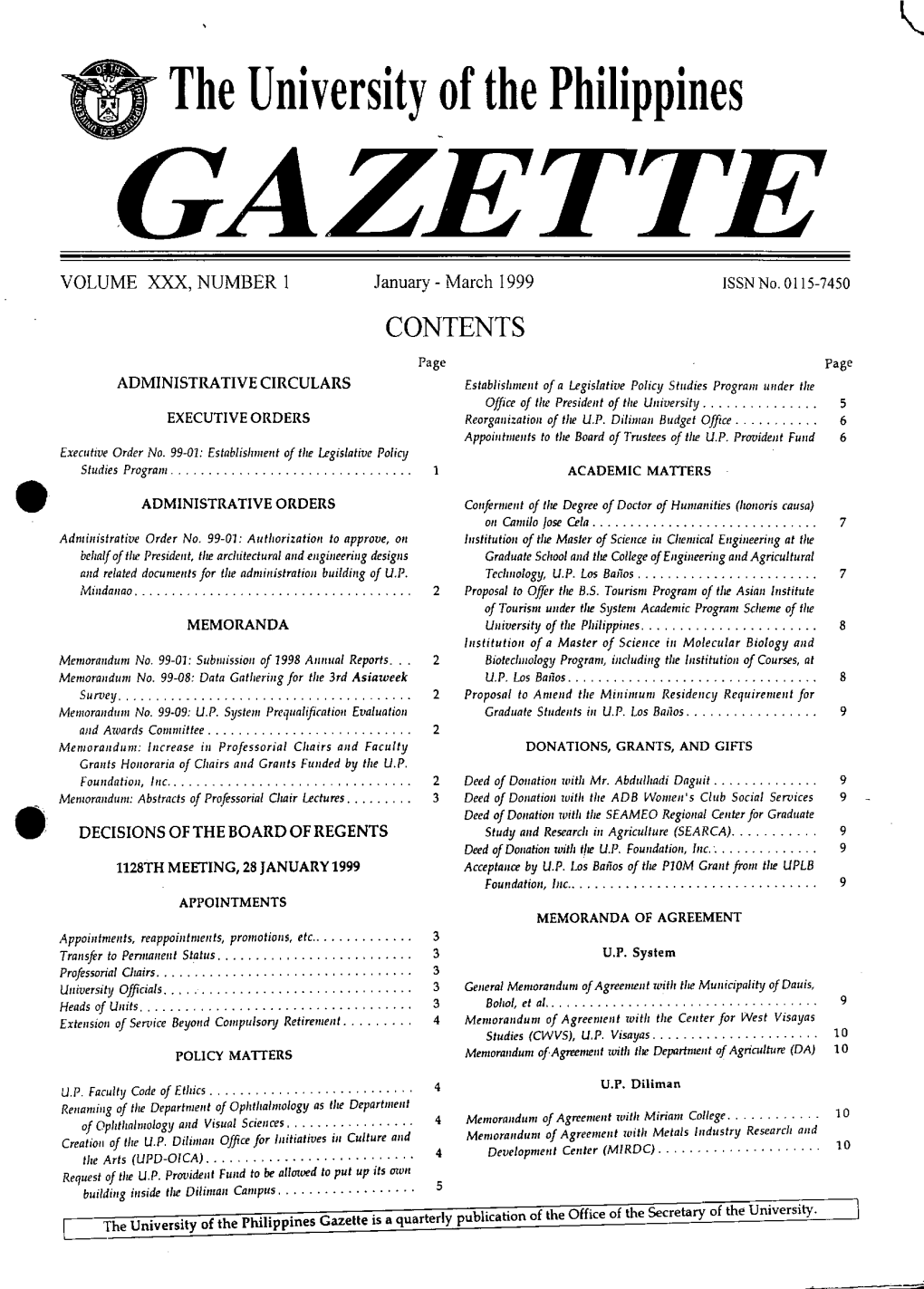 Gazette-1999.Pdf