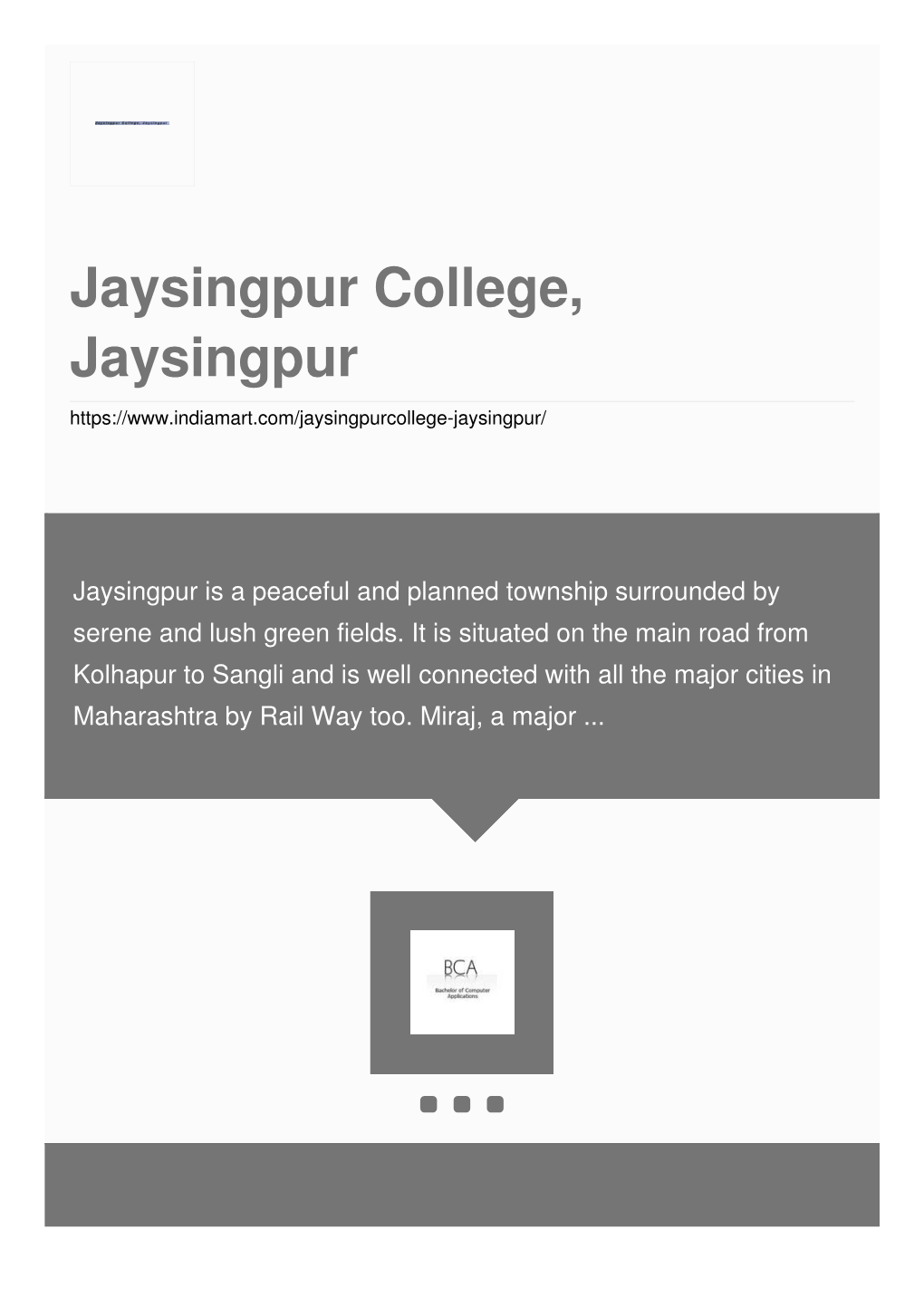 Jaysingpur College, Jaysingpur