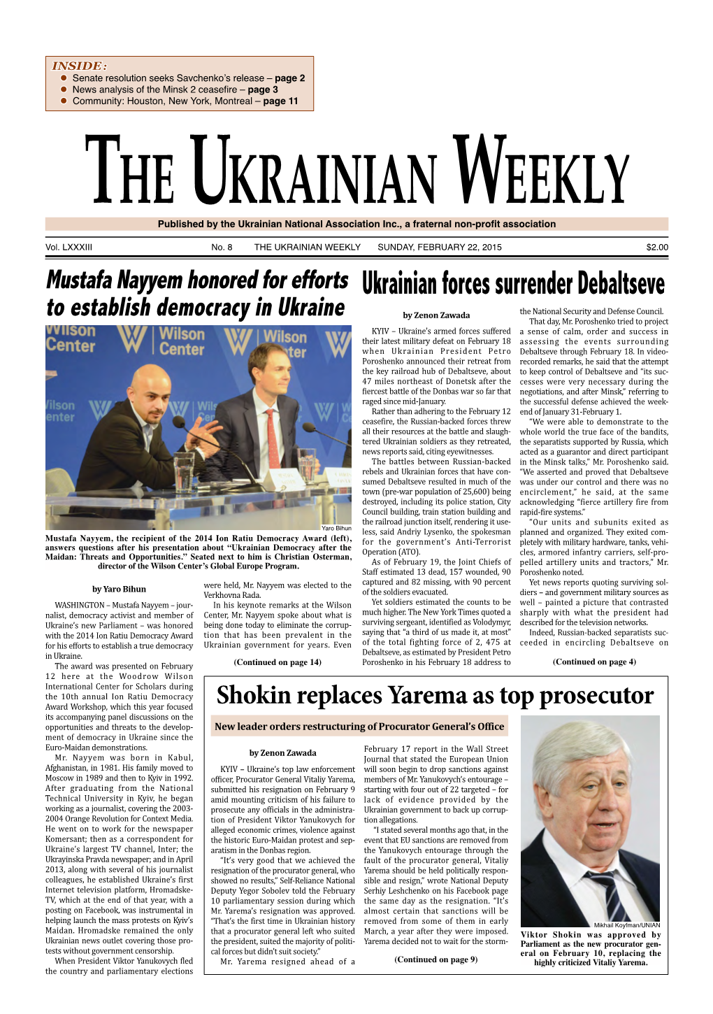 The Ukrainian Weekly, 2015