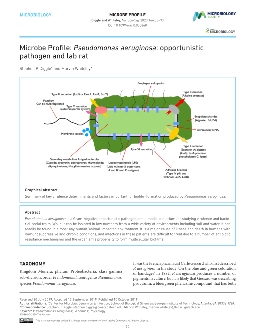 Microbe Profile: Pseudomonas Aeruginosa: Opportunistic Pathogen and Lab Rat