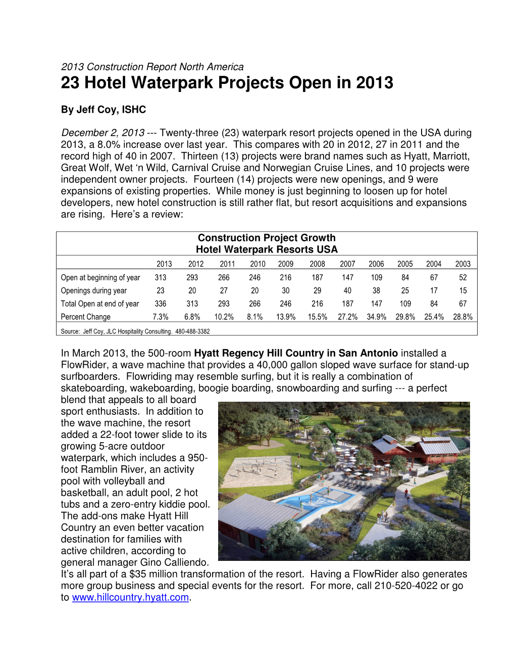 Construction Report 2013 December 2013 North America