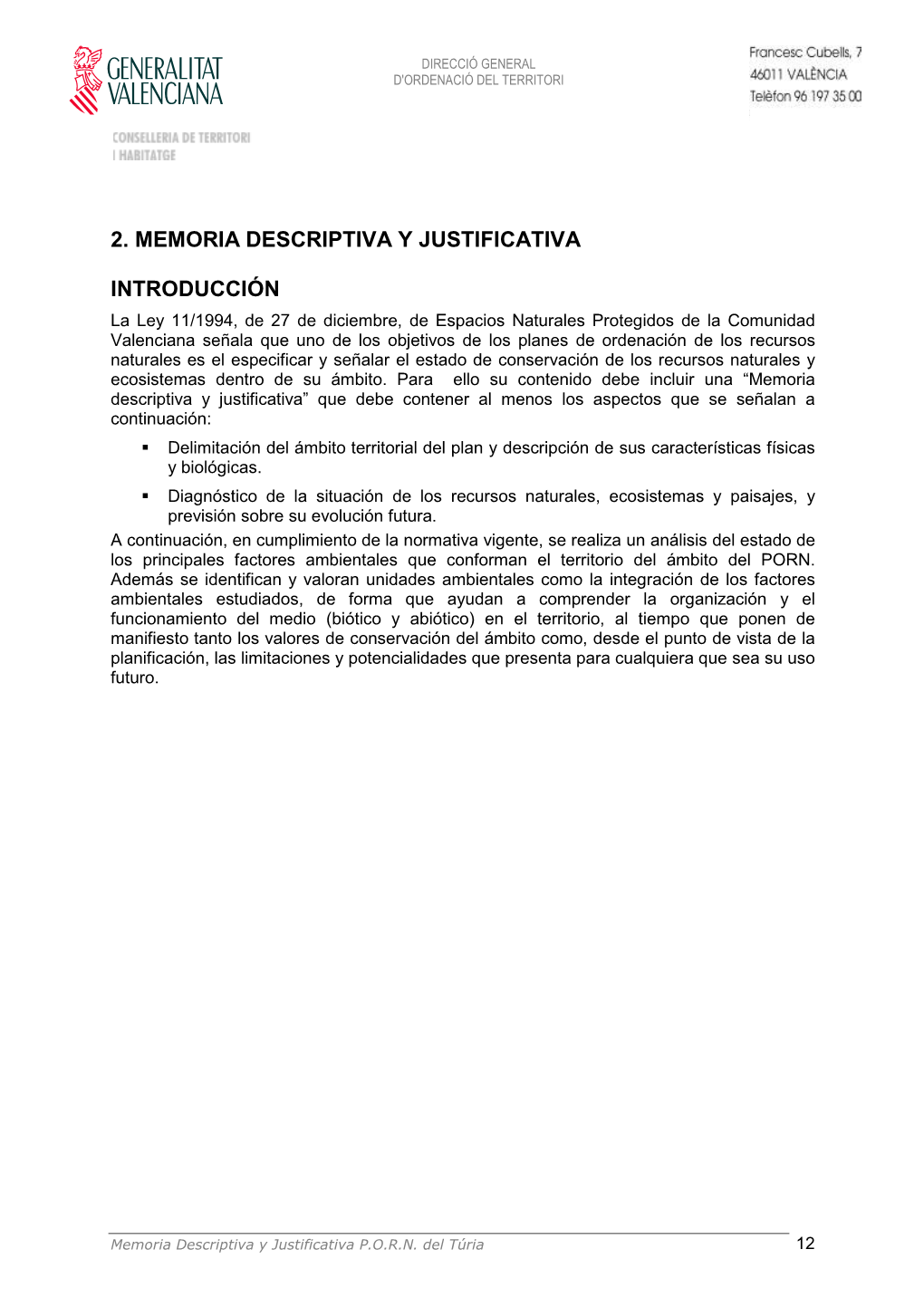 2. Memoria Descriptiva Y Justificativa Introducción