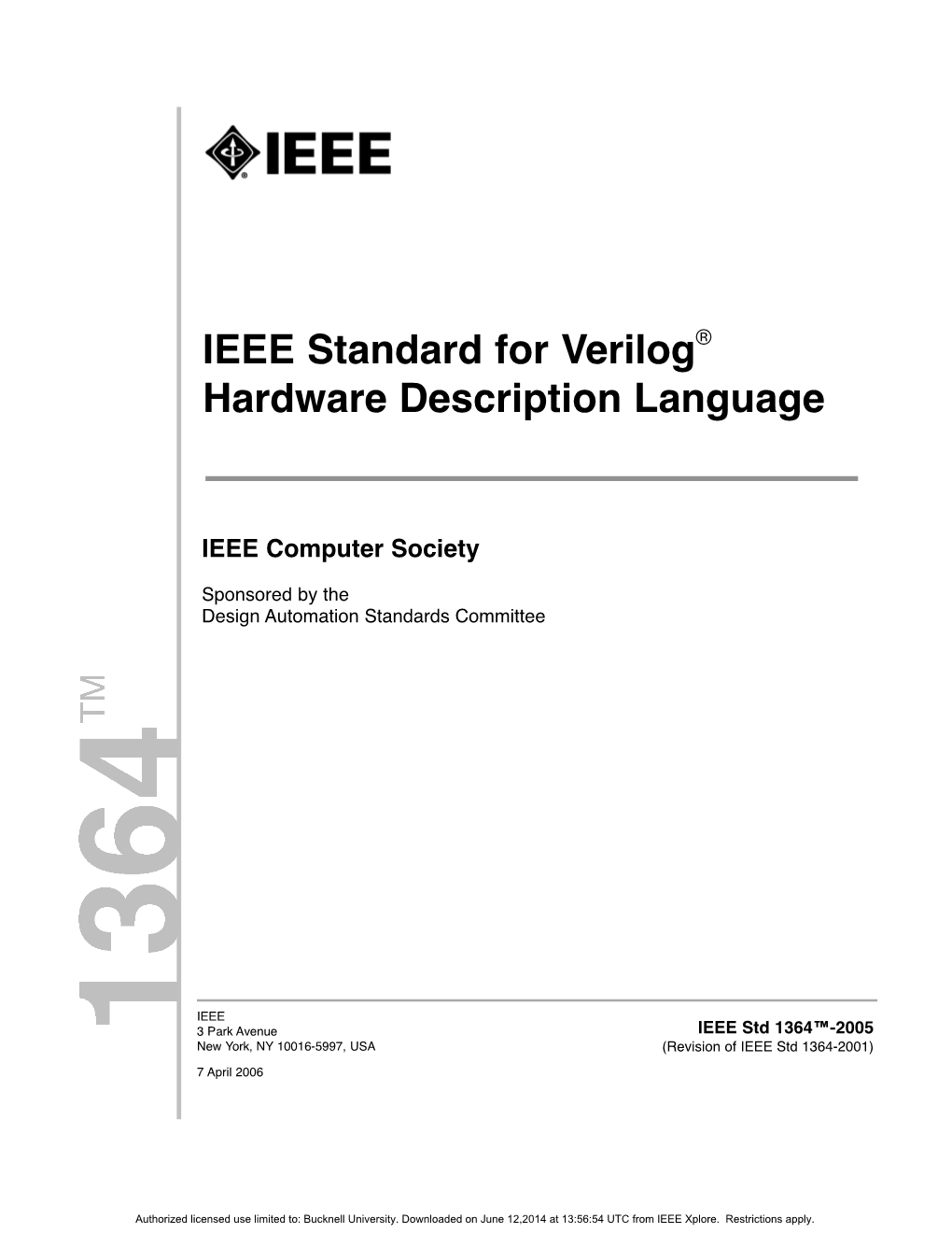 Verilog IEEE Standard 1364-2005