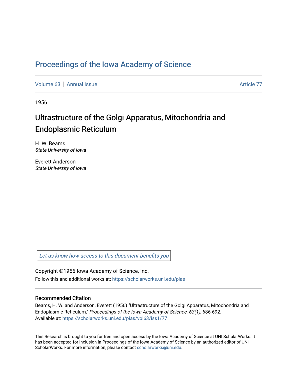 Ultrastructure of the Golgi Apparatus, Mitochondria and Endoplasmic Reticulum