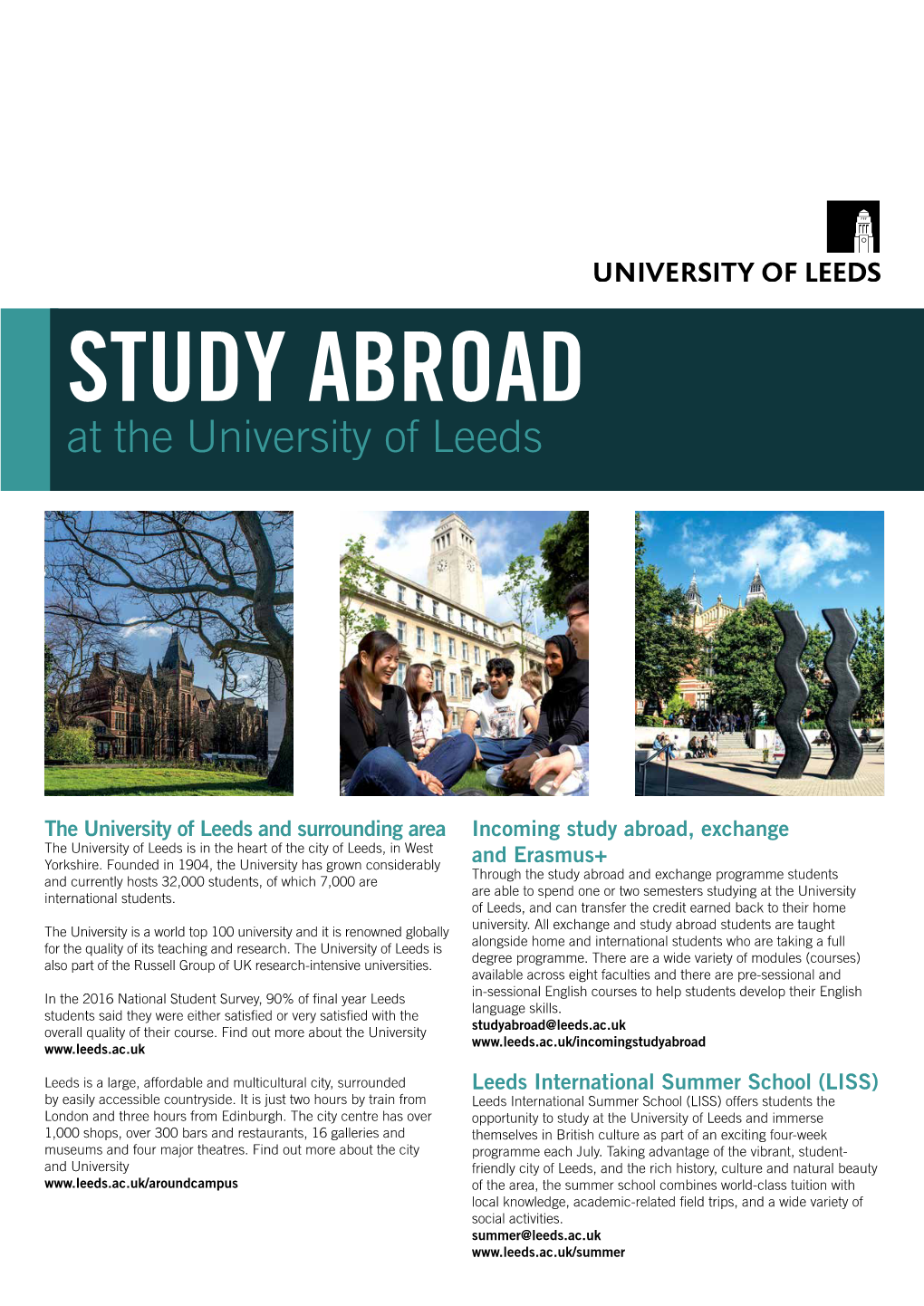 STUDY ABROAD at the University of Leeds